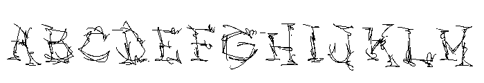 KZ SCRAtCHER Font UPPERCASE