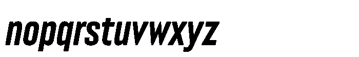 Lütschine Lutschine Extra Bold Nar x2 Italic Font LOWERCASE