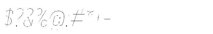 Lütschine Lutschine Hairline Con x1 Italic Font OTHER CHARS