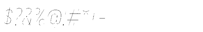 Lütschine Lutschine Hairline Con x2 Italic Font OTHER CHARS