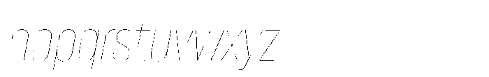 Lütschine Lutschine Hairline Con x2 Italic Font LOWERCASE
