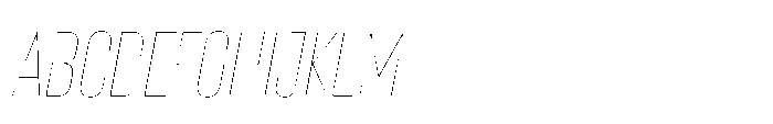 Lütschine Lutschine Hairline Nar x1 Italic Font UPPERCASE