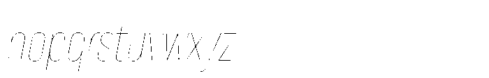 Lütschine Lutschine Hairline Nar x1 Italic Font LOWERCASE