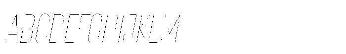 Lütschine Lutschine Hairline Nar x2 Italic Font UPPERCASE