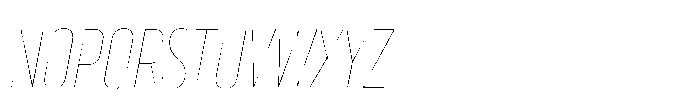 Lütschine Lutschine Hairline Nar x2 Italic Font UPPERCASE