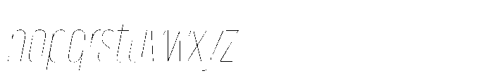 Lütschine Lutschine Hairline Nar x2 Italic Font LOWERCASE