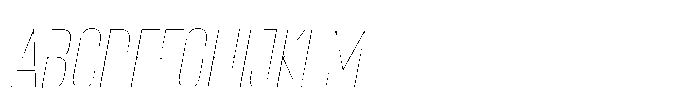 Lütschine Lutschine Hairline Nar x3 Italic Font UPPERCASE