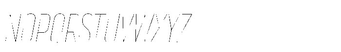 Lütschine Lutschine Hairline Nar x3 Italic Font UPPERCASE