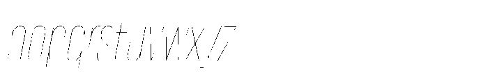 Lütschine Lutschine Hairline Nar x3 Italic Font LOWERCASE