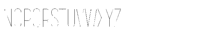 Lütschine Lutschine Hairline Nar x3 Font UPPERCASE