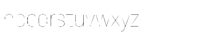 Lütschine Lutschine Hairline x1 Font LOWERCASE