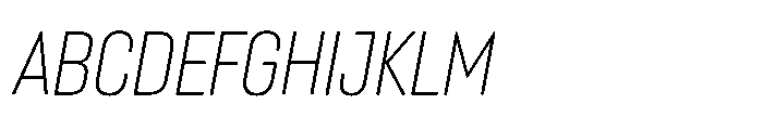 Lütschine Lutschine Light Con x3 Italic Font UPPERCASE