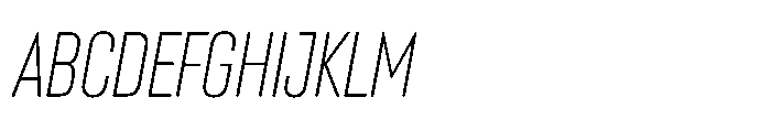 Lütschine Lutschine Light Nar x3 Italic Font UPPERCASE