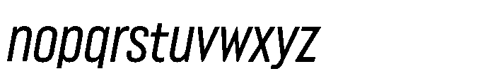 Lütschine Lutschine Medium Con x3 Italic Font LOWERCASE
