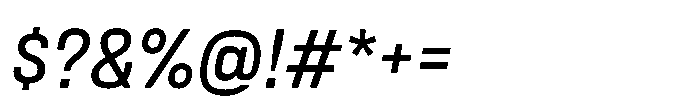 Lütschine Lutschine Medium x3 Italic Font OTHER CHARS