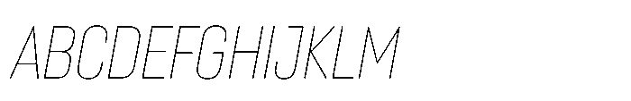 Lütschine Lutschine Thin Con x1 Italic Font UPPERCASE