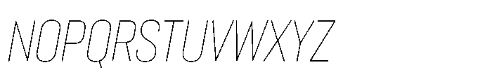 Lütschine Lutschine Thin Con x1 Italic Font UPPERCASE