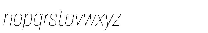 Lütschine Lutschine Thin Con x1 Italic Font LOWERCASE