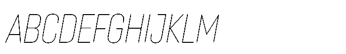 Lütschine Lutschine Thin Con x2 Italic Font UPPERCASE