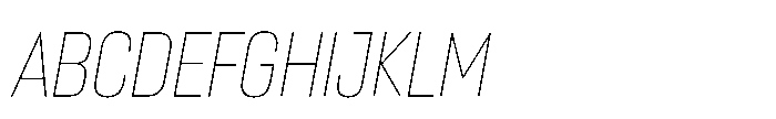 Lütschine Lutschine Thin Con x3 Italic Font UPPERCASE