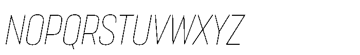 Lütschine Lutschine Thin Con x3 Italic Font UPPERCASE