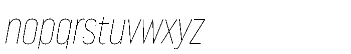 Lütschine Lutschine Thin Con x3 Italic Font LOWERCASE