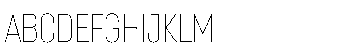 Lütschine Lutschine Thin Con x3 Font UPPERCASE