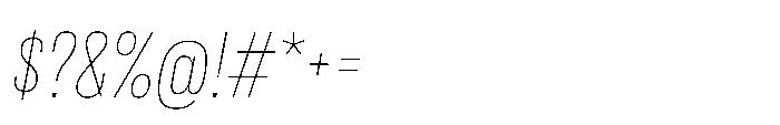 Lütschine Lutschine Thin Nar x1 Italic Font OTHER CHARS