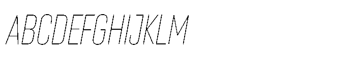 Lütschine Lutschine Thin Nar x1 Italic Font UPPERCASE