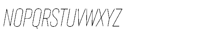 Lütschine Lutschine Thin Nar x1 Italic Font UPPERCASE