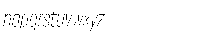 Lütschine Lutschine Thin Nar x1 Italic Font LOWERCASE