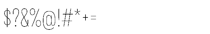 Lütschine Lutschine Thin Nar x1 Font OTHER CHARS