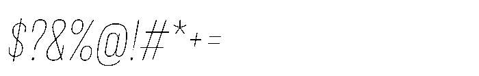 Lütschine Lutschine Thin Nar x2 Italic Font OTHER CHARS