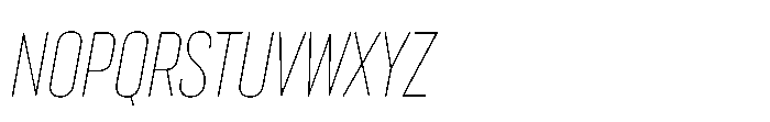 Lütschine Lutschine Thin Nar x2 Italic Font UPPERCASE