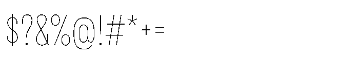 Lütschine Lutschine Thin Nar x2 Font OTHER CHARS