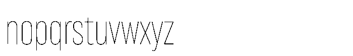 Lütschine Lutschine Thin Nar x2 Font LOWERCASE