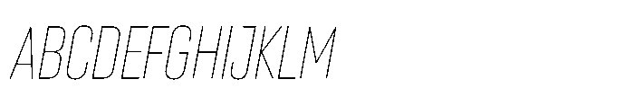 Lütschine Lutschine Thin Nar x3 Italic Font UPPERCASE