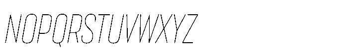 Lütschine Lutschine Thin Nar x3 Italic Font UPPERCASE