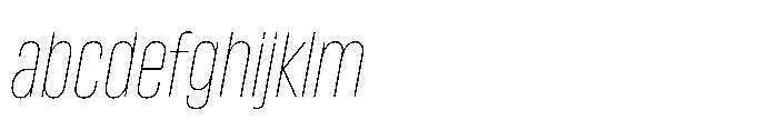 Lütschine Lutschine Thin Nar x3 Italic FONT