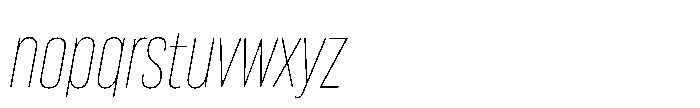 Lütschine Lutschine Thin Nar x3 Italic Font LOWERCASE