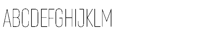 Lütschine Lutschine Thin Nar x3 Font UPPERCASE