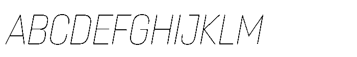 Lütschine Lutschine Thin x1 Italic Font UPPERCASE