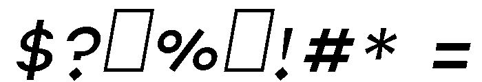 Lafet Regular Oblique Font OTHER CHARS