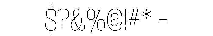 Latino Gothic Variable Extra Light Font OTHER CHARS