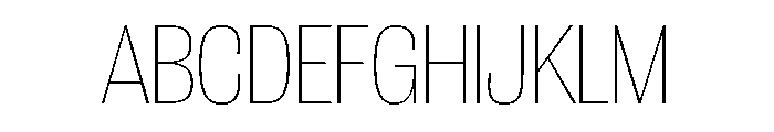 Latino Gothic Variable Extra Light Font UPPERCASE