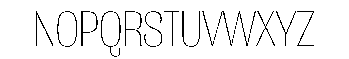 Latino Gothic Variable Extra Light Font UPPERCASE