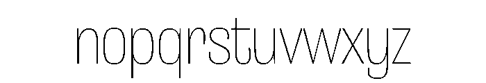 Latino Gothic Variable Extra Light Font LOWERCASE