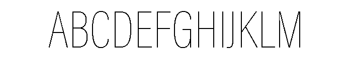 Latino Gothic Variable Thin Font UPPERCASE