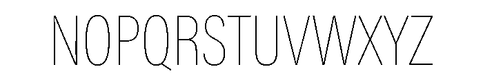 Latino Gothic Variable Thin Font UPPERCASE