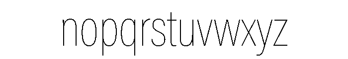 Latino Gothic Variable Thin Font LOWERCASE